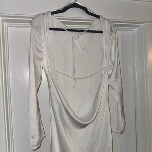 Bardot White Long Sleeve Dress